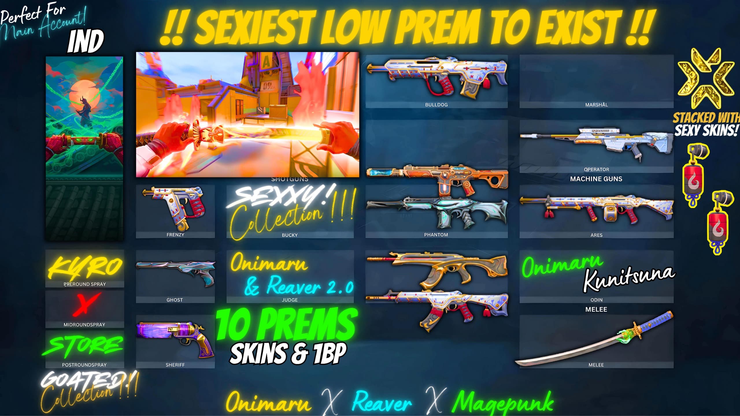 Oni Bundle | Oni Katana | Reaver & Magepunk | 10 Prem
