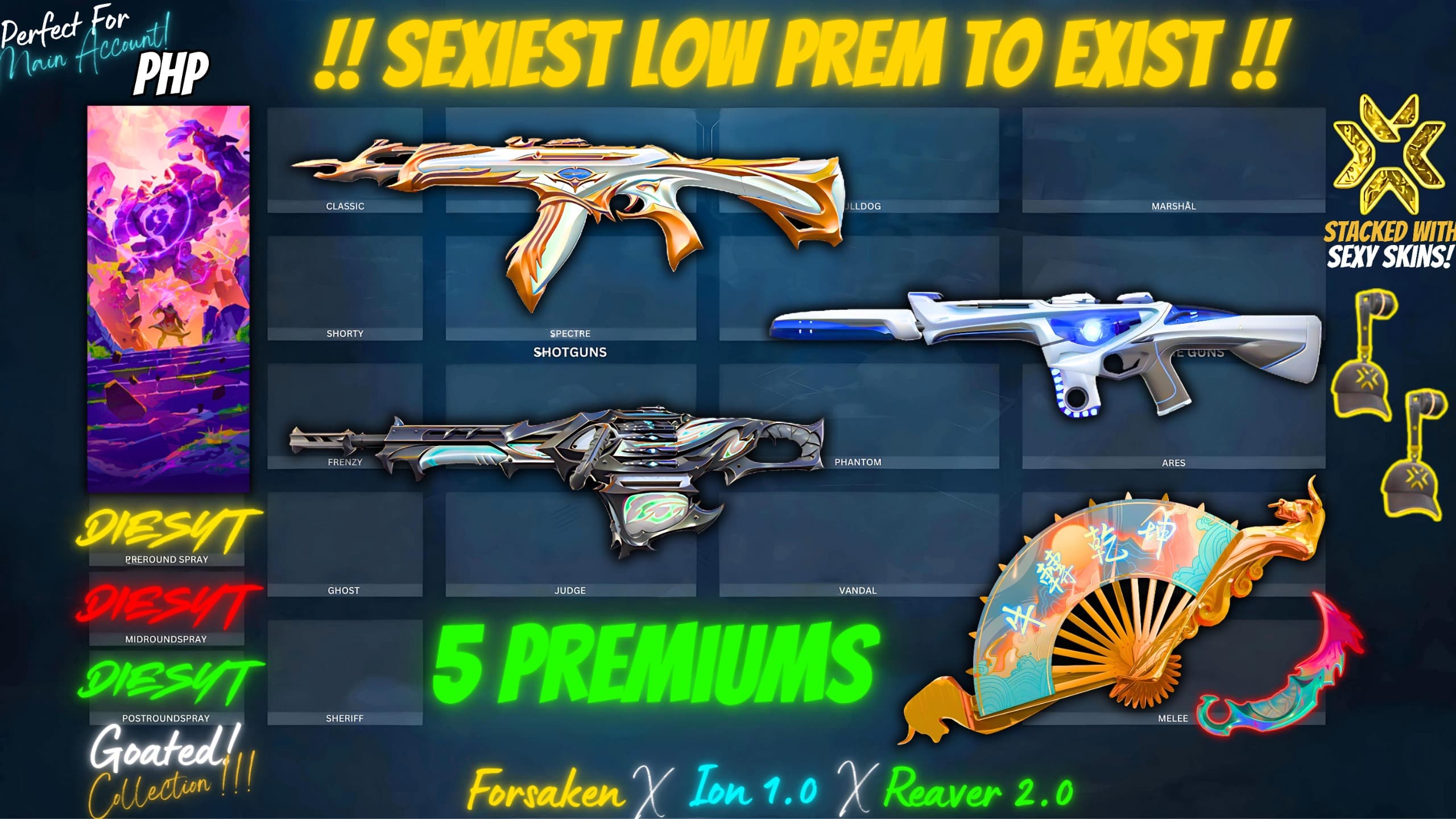 Dual Knife | Forsaken Vandal | Reaver PHANTOM | 5 Prem